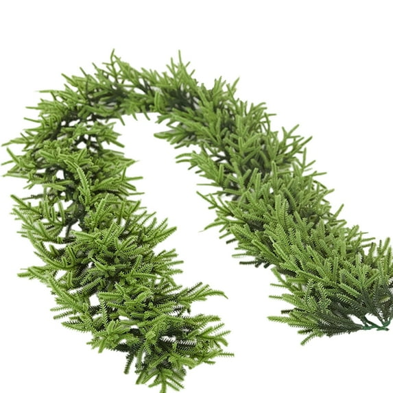 Christmas Norfolk Pine Garland - 6FT Real Touch Artificial Greenery Garland for Mantle, Fireplace, Table, Stairs, Indoor Outdoor Holiday Decor, and Anthropology Home Decor