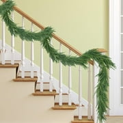 Christmas Norfolk Pine Garland Artificial Green Garland Artificial Faux Greenery Garland Norfolk Pine Natural Garland for Christmas Table Fireplace Wall Home Decoration (6 Feet)