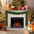 thumbnail image 1 of Christmas Norfolk Pine Garlands Realistic Artificial Christmas Greenery Cedar Rattan Real Touch Faux Pine Garland for Christmas Holiday Mantle Fireplace Table Home Decor, 1 of 6