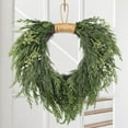thumbnail image 1 of Christmas Norfolk Pine Wreath 16 Inch Christmas Wreath for Front Door Artificial Greenery Faux Cedar Wreaths for Xmas Decor Door Window Mantle Wall Outdoor Indoor Decorations, 1 of 5