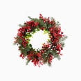 thumbnail image 1 of Christmas Norfolk Pine Wreath for Front Door, Artificial Christmas Wreaths Faux Pine Needles Green Fake Wreath for Walls Windows Porches Farmhouse Indoor Outdoor Home Decor 14 Inch, 1 of 6