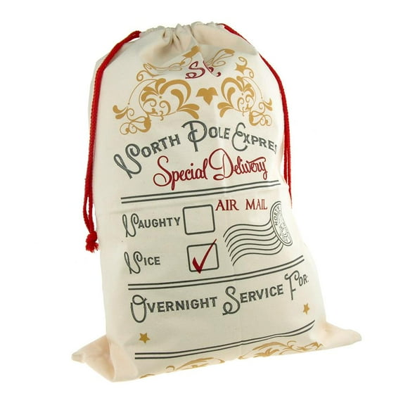 Christmas North Pole Express Nice Checklist Express Delivery, Ivory, 27-Inch x 19-Inch