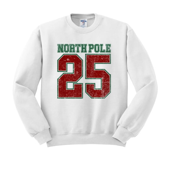 Christmas North Pole Sweatshirt Unisex X-Large White