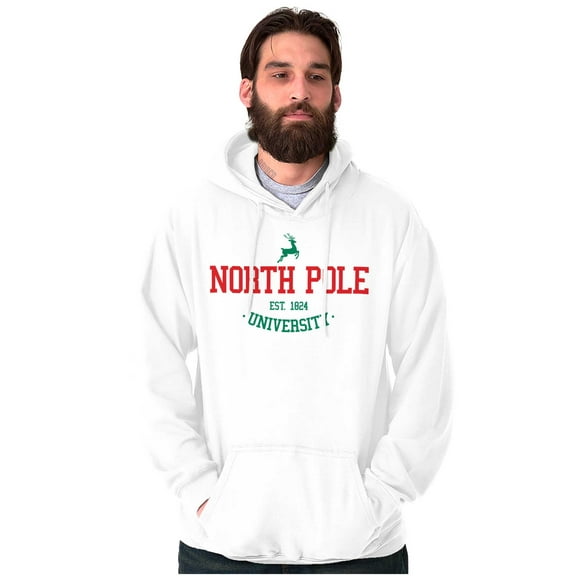 Christmas North Pole University Hoodie Sweatshirt Women Men Brisco Brands S