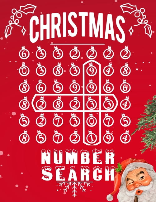 Christmas Number Search: Puzzle Book with 105 Christmas Themed Puzzles, (Paperback)
