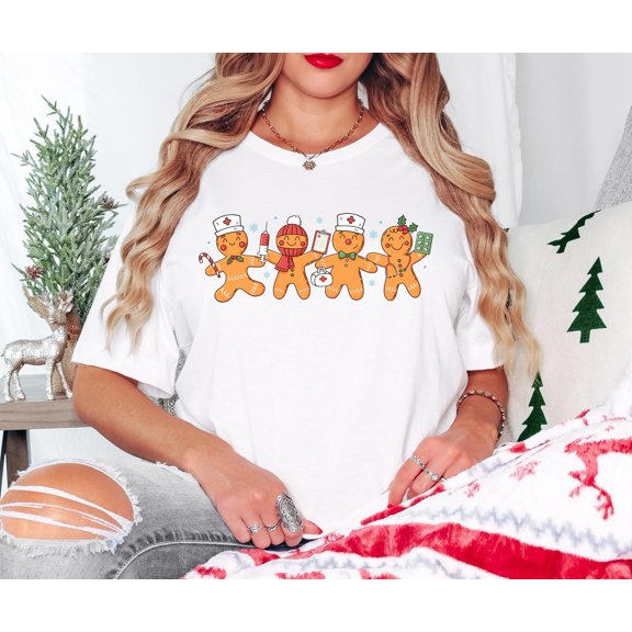 Christmas Nurse Shirt Nurse Gingerbread Shirts Nurse Gift For Women Christmas Nurse Crew S