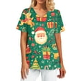 Christmas Nurse Uniforms for Women Christmas Trees Graphic Scrub Tops