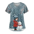 Christmas Nurse Uniforms for Women Christmas Trees Graphic Xmas Shirts
