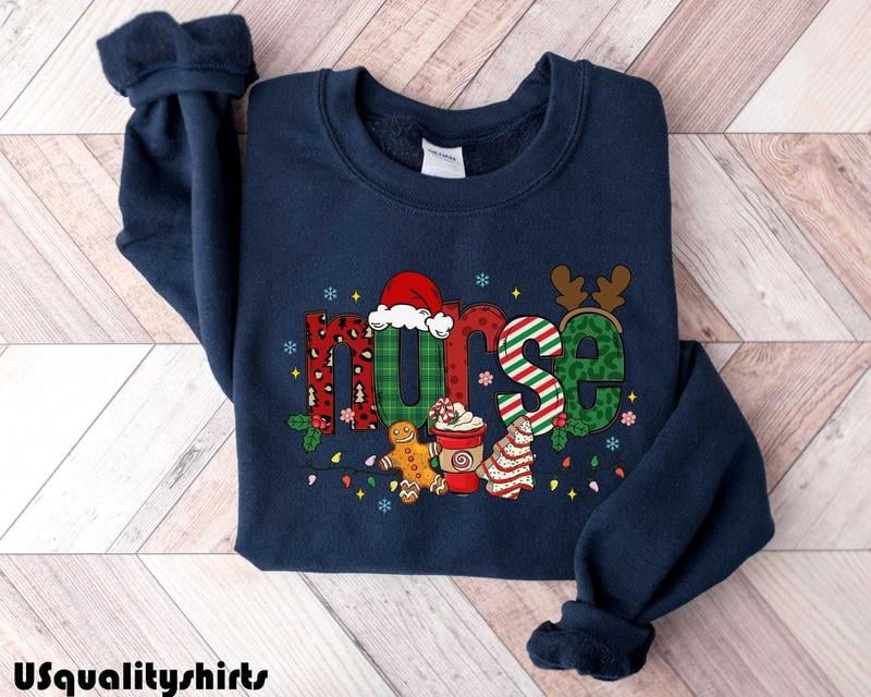 Christmas Nursing Sweater. 2024 Nursing School funny crewneck sweat