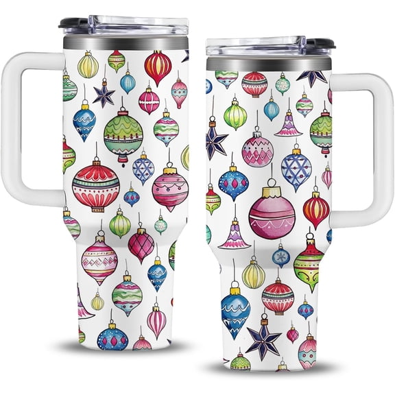 Christmas Nutcracker 40oz Tumbler with Handle and Straw, Nutcracker Gifts for Christmas Travel Mug, Nutcracker Ballet Gifts for Girl, Nutcracker Themed Mouse Soldier Gift for Holiday New Year