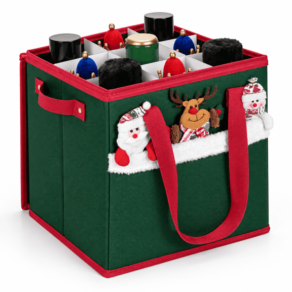 Christmas Nutcracker And Figcollectible Storbox Stores Up To 9 16" Nutcrackers Holiday Ornaments With Adjustable Dividers Zippered