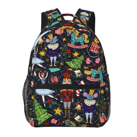 Christmas Nutcracker Backpack Lightweight Rucksack Travel Bag for Men and Women
