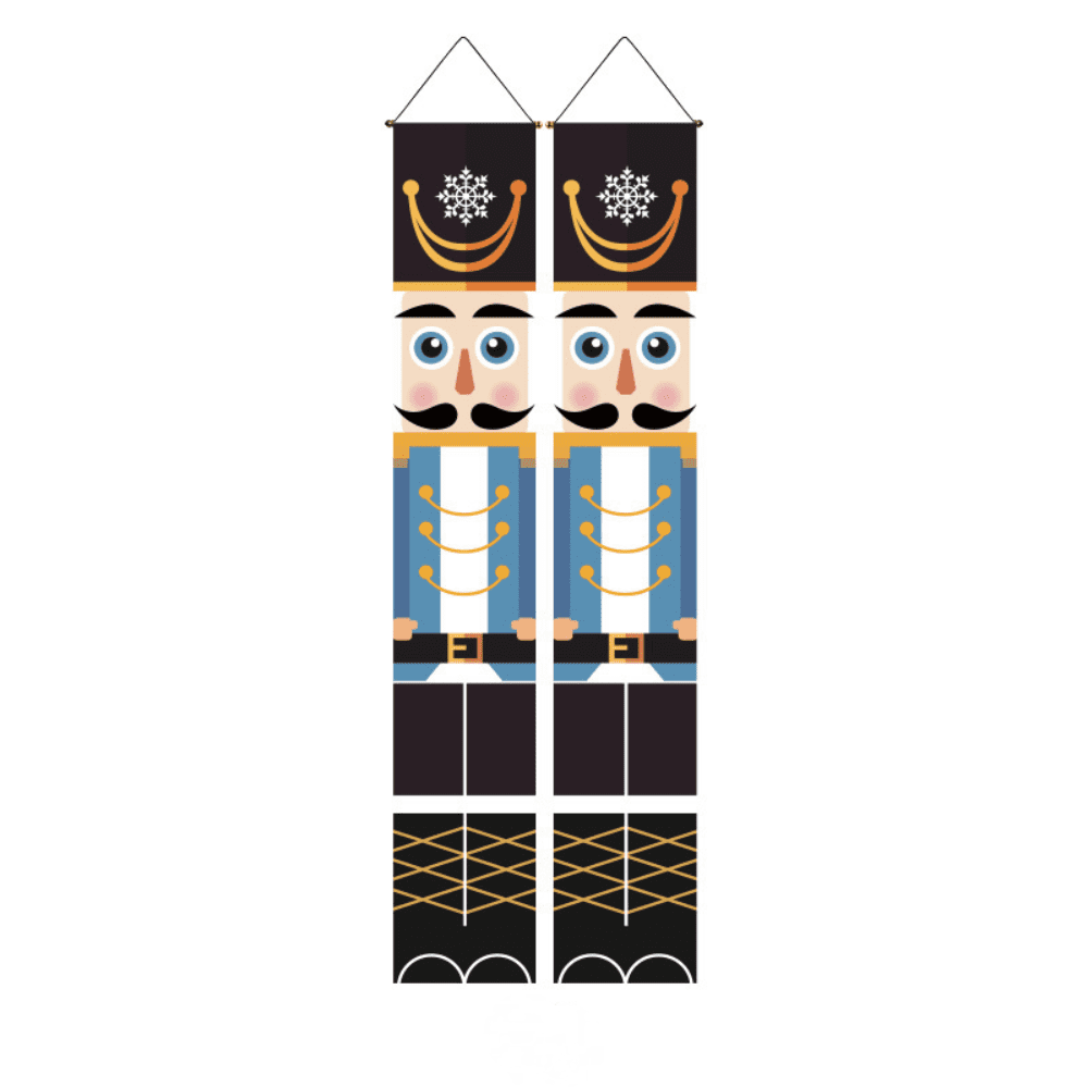 Christmas Nutcracker Banner Decorations Outdoor 70.8inch Solider
