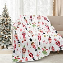 Christmas Nutcracker Blanket Soft Cozy Lightweight Xmas Throw Blanket for Couch Sofa Bed Living Room Home Decor for Boys Girls Kids Adults Gift 50x60 inch