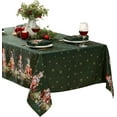 thumbnail image 1 of Christmas Nutcracker Border 60 x 102 Inch Rectangle Fabric Tablecloth, Hunter Green Holiday Table Cover for Dinner Party and Banquet, 1 of 8