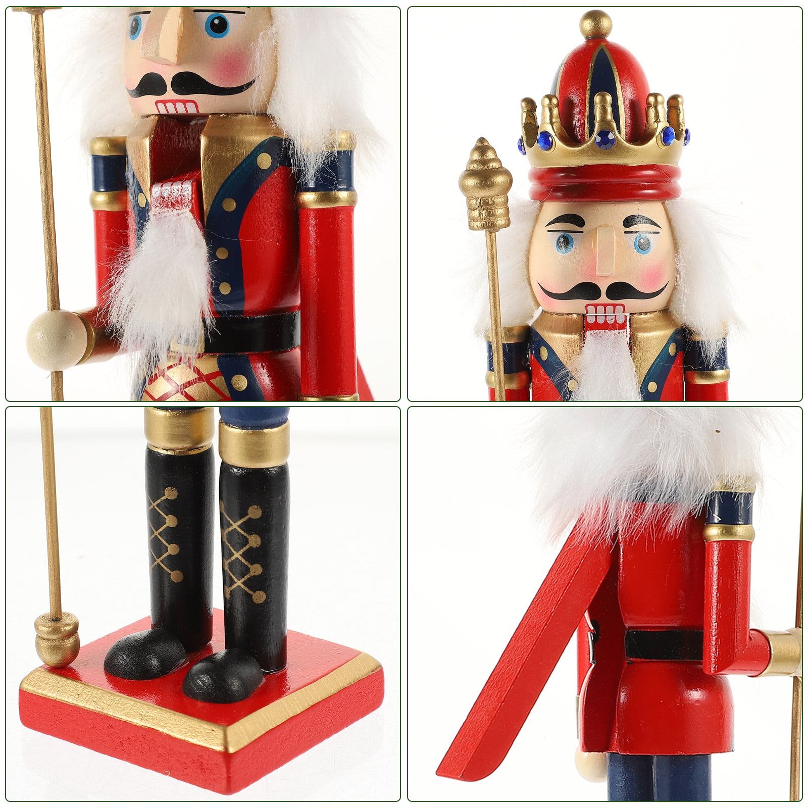 Christmas Nutcracker Decoration Wooden Nutcracker Xmas Tabletop