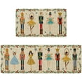 thumbnail image 1 of Christmas Nutcracker Rugs Set,Winter Xmas Kitchen Mats for Floor,Kitchen Decor,Holiday Decorations for Home,17x30 inch Door Mat+17x47 inch Runner Rug, 1 of 6