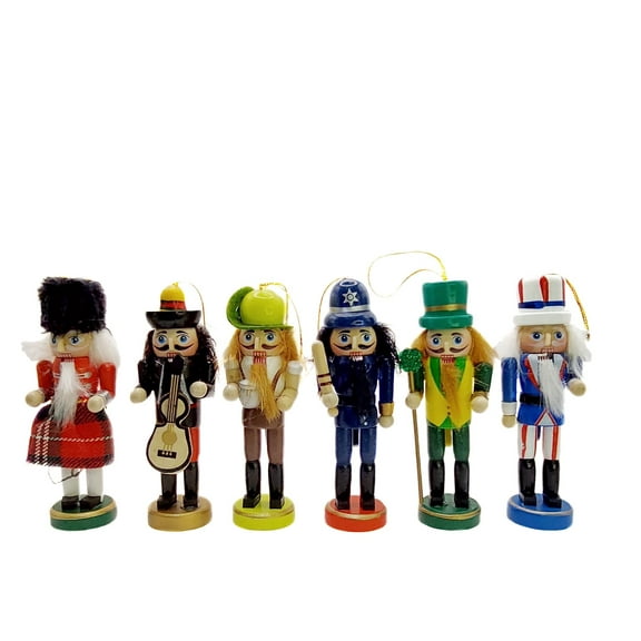 Christmas Nutcracker Set. Wizardi Classic Wooden Festive Decoration F07M14-10-N01613