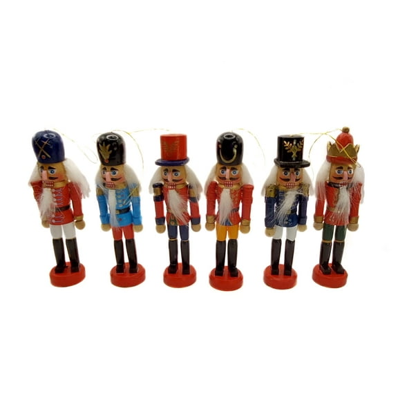 Christmas Nutcracker Set. Wizardi Classic Wooden Festive Decoration F07M14-8-N01002