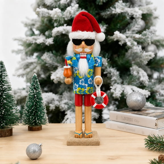 Christmas Nutcracker Soldier Solid Wood Handmade Details 12-inch