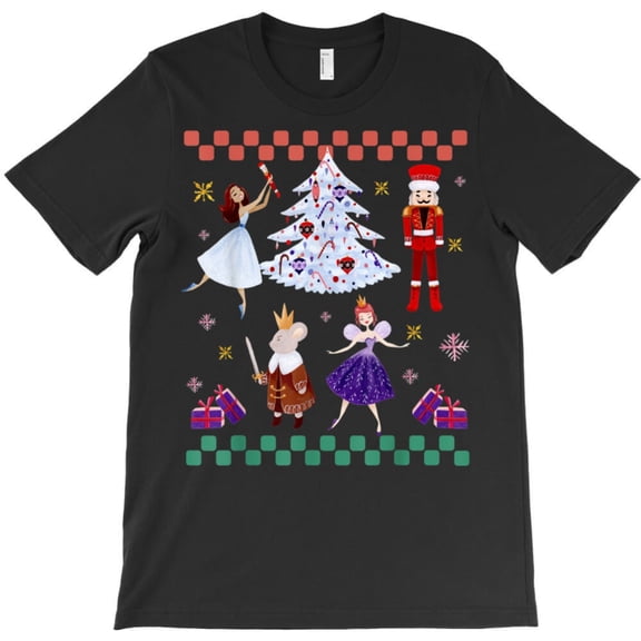 Christmas Nutcracker Squad Funny Ballet Dance Women Kids Holiday Graphic T-Shirt G4751, Up to 5XL