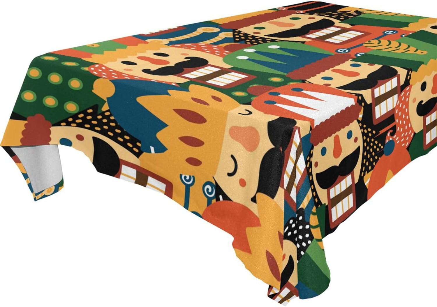 Christmas Nutcracker Tablecloth Square Table Cloth Anti Wrinkle Thick