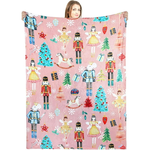 Christmas Nutcracker Throw Blanket Soldier Fairy Prince Mouse Gift Christmas Ballet Blankets Home Bed Soft Blanket Decor