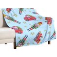 thumbnail image 1 of Christmas Nutcracker Tree Snowflake Blanket Fleece Cozy Warm Xmas Winter Retro Lightweight Throw Blanket for Couch Sofa Bed for Adults Kids Boys Teens Gift 50"x60", 1 of 6