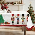 thumbnail image 1 of Christmas Nutcracker Tree Tablecloth Waterproof, Red Table Cloth Rectangle Stain Resistant, Washable Table Cover for Home Kitchen Dining Party Decoration (60×120 Inch), 1 of 6
