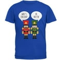 thumbnail image 1 of Christmas Nutcracker What's Crackin' Funny Mens Soft T Shirt Royal MD, 1 of 1