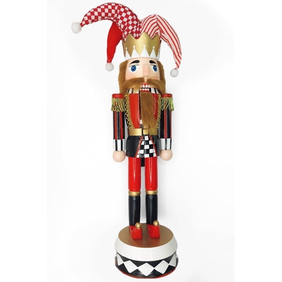 Wizardi Classic Wooden Festive Decoration - Christmas Nutcracker F07M14-37-N01833B