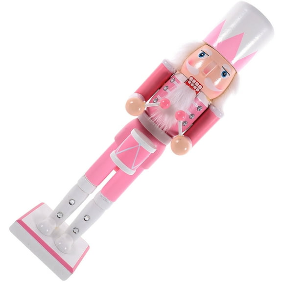 Christmas Nutcracker Wood Xmas Nutcrackers Bed Room Decor Wooden Craft Statue Pink