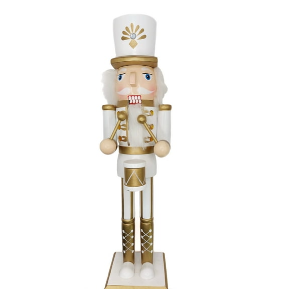 Christmas Nutcracker the Drummer. Wizardi Classic Wooden Festive Decoration F07M14-45-N01315A