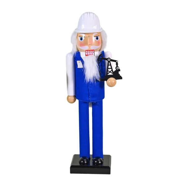 Christmas Nutcrackers Figures,Christmas Figure Decoration Wooden Oil Engineers Nutcrackers Figure Table Ornamen