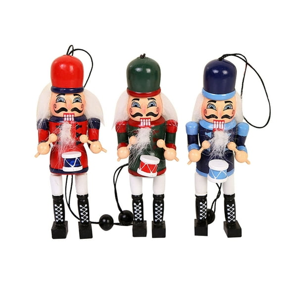 Christmas Nutcrackers Figures Decorative Opening Mouths Pull Rope Table Decors