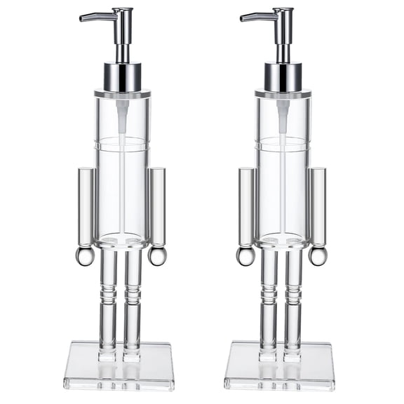 Christmas Nutcrackers Soap Dispenser With Clear Bottle Liquid Soap Container Plastic Soaps Bottle Bathroom Accessories