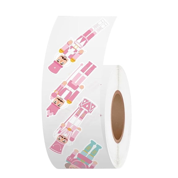Christmas Nutcrackers Sticker Roll Xmases Nutcrackers King and Soldier Sticker Decal Holiday Party Decoration Supplies