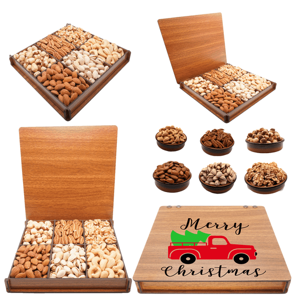 Christmas Nuts Gift Basket, Gourmet Food Holiday, Customer Gift Boxes, Snack Box, Secret Garden's