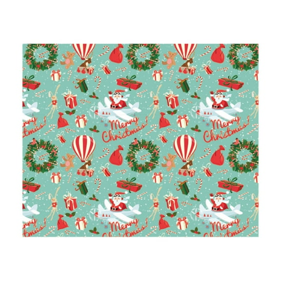 Christmas Ocean Animal Pattern Wrapping Paper Holidays Giving Goodie Packing Paper for Xmas, Pack of 1, Multicolor