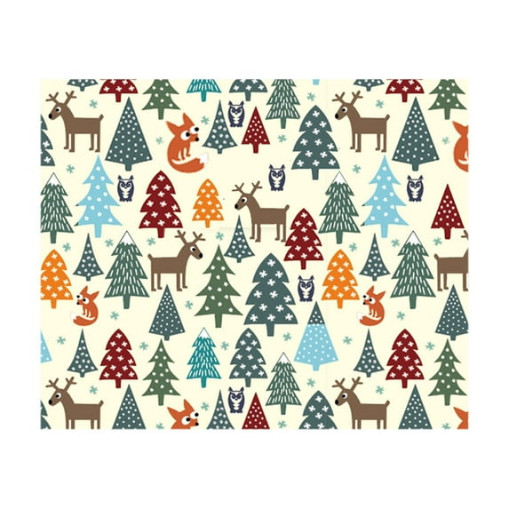 Christmas Ocean Animal Pattern Wrapping Paper Holidays Giving Goodie Packing Paper for Xmas, Pack of 1, Multicolor