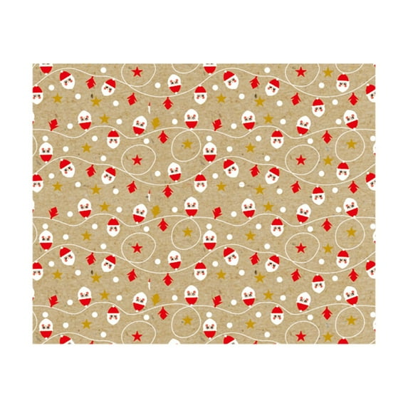 Christmas Ocean Animal Pattern Wrapping Paper Holidays Giving Goodie Packing Paper for Xmas, Pack of 1, Multicolor