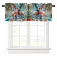 thumbnail image 1 of Christmas Ocean Valances for Windows Snowman Beach Flamingo Palm Abstract Art Rod Pocket Curtain Valance Window Treatment Short Curtains for Kitchen Living Room, 58"x16", 1 of 5
