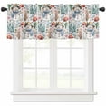 thumbnail image 1 of Christmas Ocean Valances for Windows, Snowman Shell Conch Starfish White Light Filtering Window Treatment Valances, Rod Pocket Small Curtains for Kitchen/Bathroom, 60"x14", 1 of 9