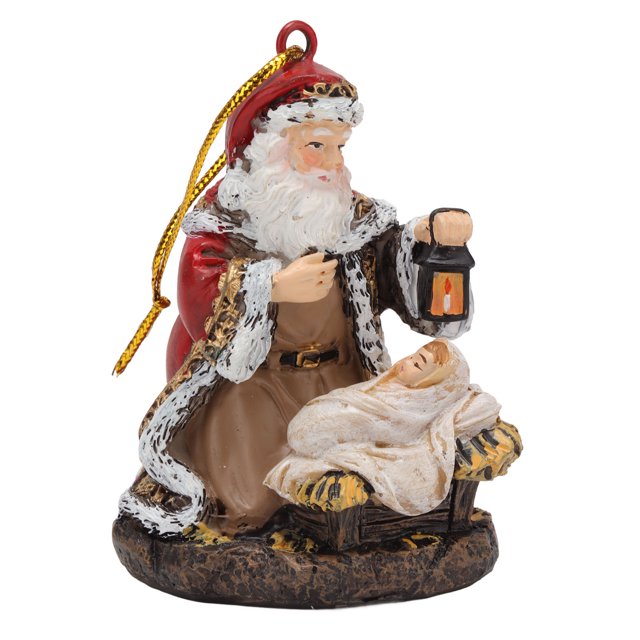 Christmas Old Man Statue DIY Hand Made Hand Painted Old Man Lantern