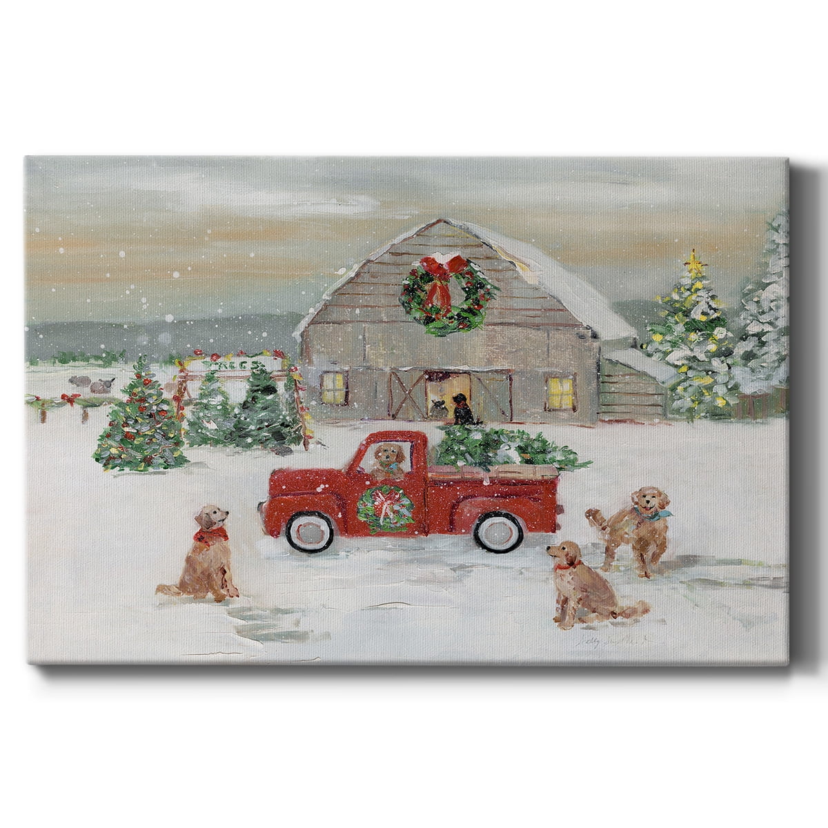 Christmas On The Farm- Gallery Wrapped Canvas