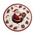 thumbnail image 1 of Christmas Optical Illusion Rug - Santa Claus Quilted Round Mat with 3D Depth Pattern, Non- Holiday Decor for Entryway, Living Room and Bedroom, Xmas Decorations, 1 of 7