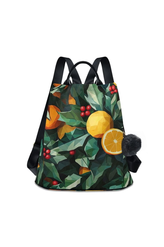 Christmas Oranges Travel Laptops Backpack for Women Anti-theft Casual Work Bag Daypack Lightweight Laptop Bag