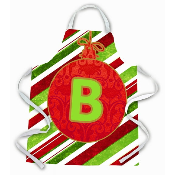 Christmas Oranment Holiday Initial Letter B Apron