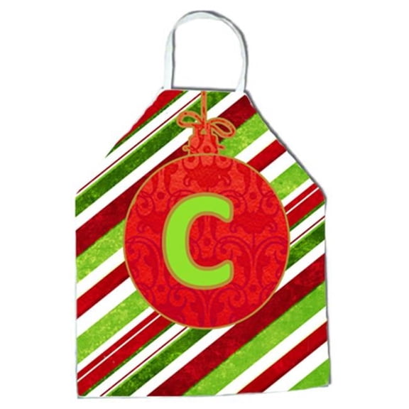Christmas Oranment Holiday Initial Letter C Apron