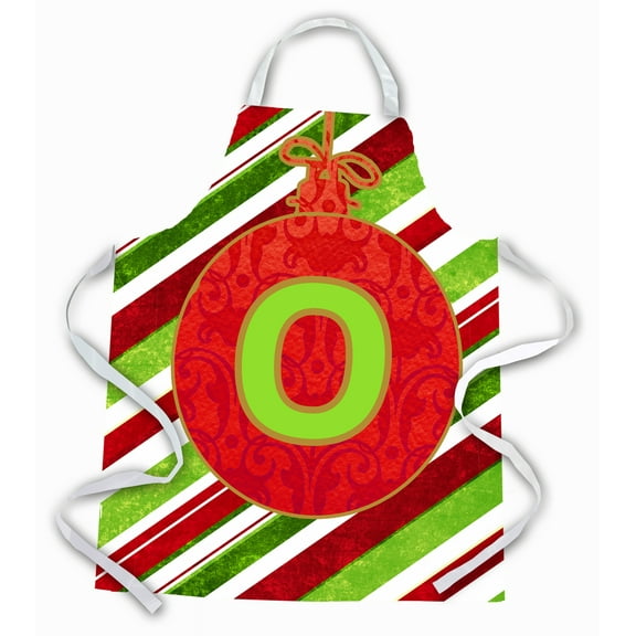 Christmas Oranment Holiday Initial Letter O Apron